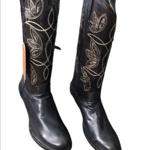 Stetson Western Boots Womens Legend Black Brown Size 8.5